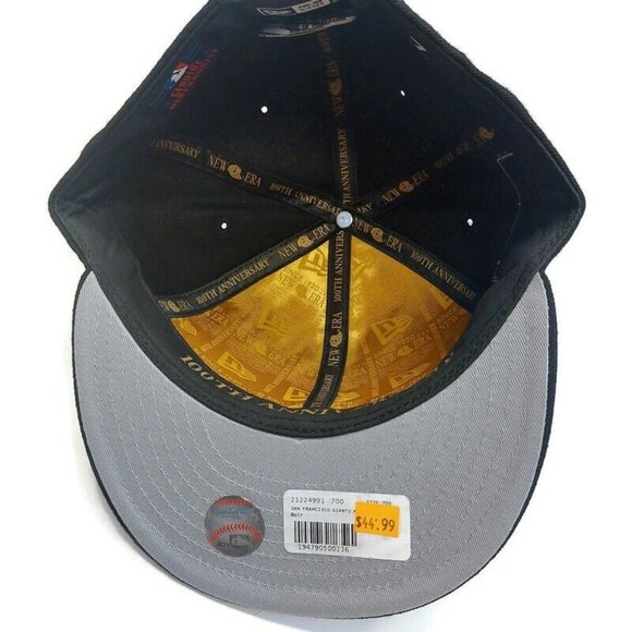 59Fifty New Era San Francisco Giants Fitted Hat Cap 100th Anniversary Size 7 - Picture 6 of 8